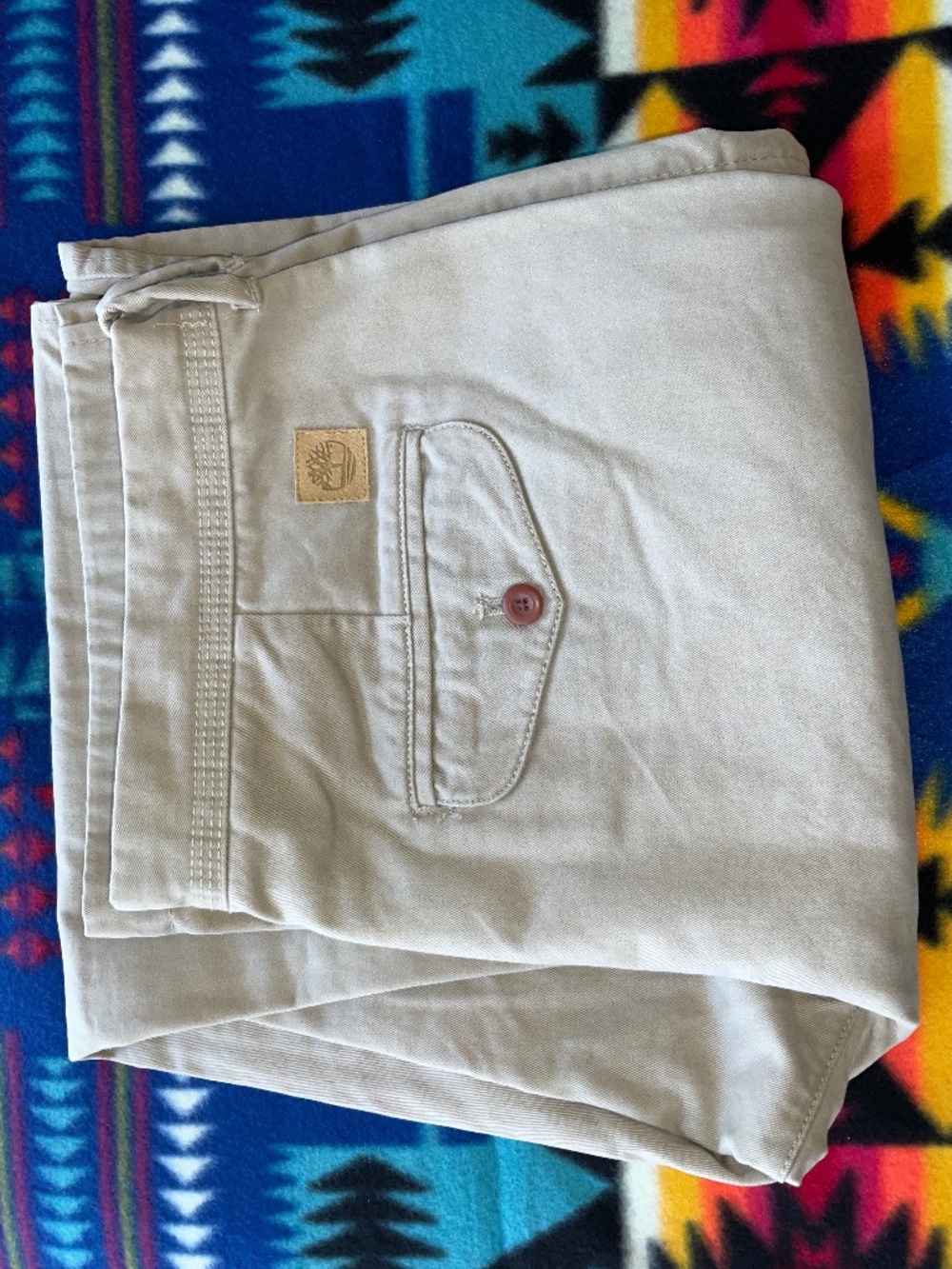 Timberland Heritage Relaxed-Fit Flap-Pocket Twill Chino Pants (38/32)